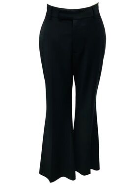 AMIRI BLACK FLARED CREPE TROUSERS